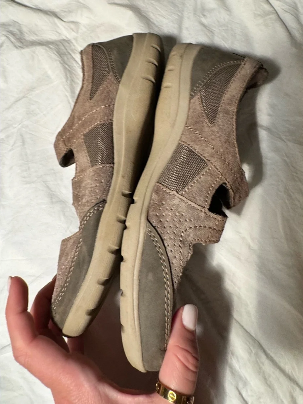 Earth Origins Taupe Leather Mary Jane Comfort Shoes Women’s 8.5